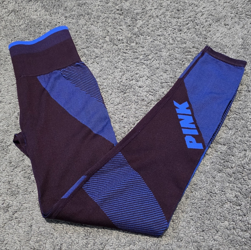 PINK Victoria's Secret Blue and Purple Leggings